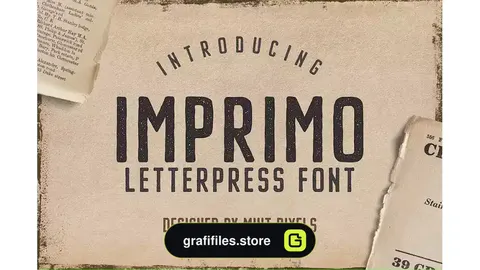 فونت انگلیسی Imprimo Letterpress Font
