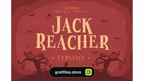 فونت انگلیسی هالووین Jack Reacher Typeface