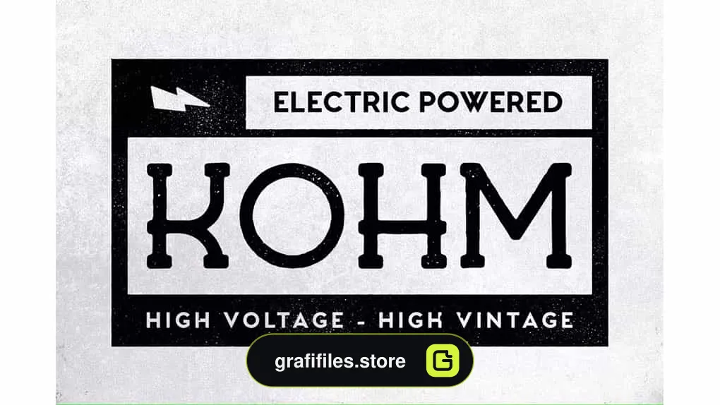 فونت انگلیسی Kohm - Vintage Font
