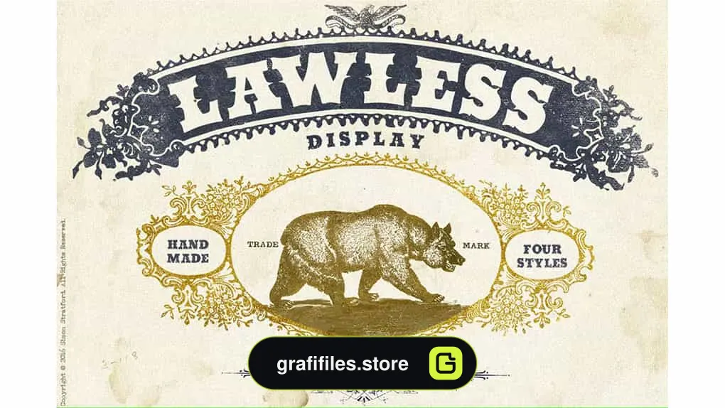 فونت انگلیسی Lawless font