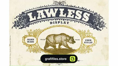 فونت انگلیسی Lawless font