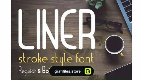 فونت انگلیسی Liner | font for logos with frames