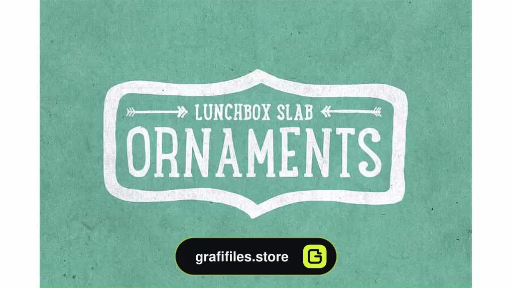 فونت انگلیسی Lunchbox Slab Ornaments