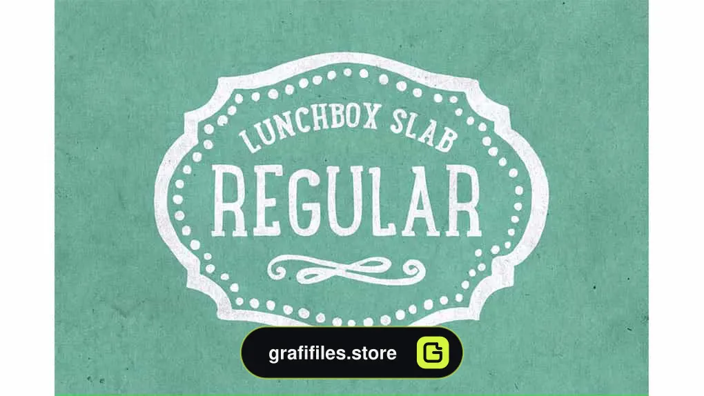 فونت انگلیسی Lunchbox Slab Regular
