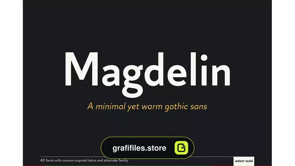فونت انگلیسی Magdelin Font Family