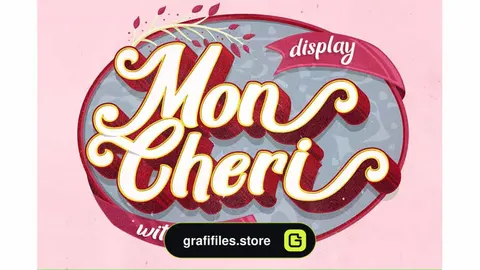 فونت انگلیسی Mon Cheri Typeface + Extras