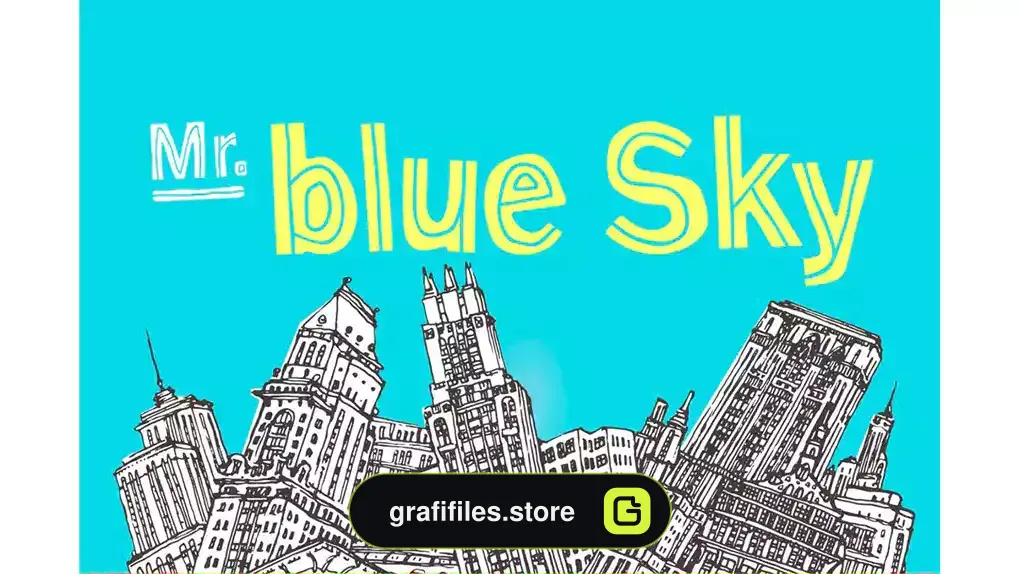 فونت انگلیسی Mr Blue Sky Font