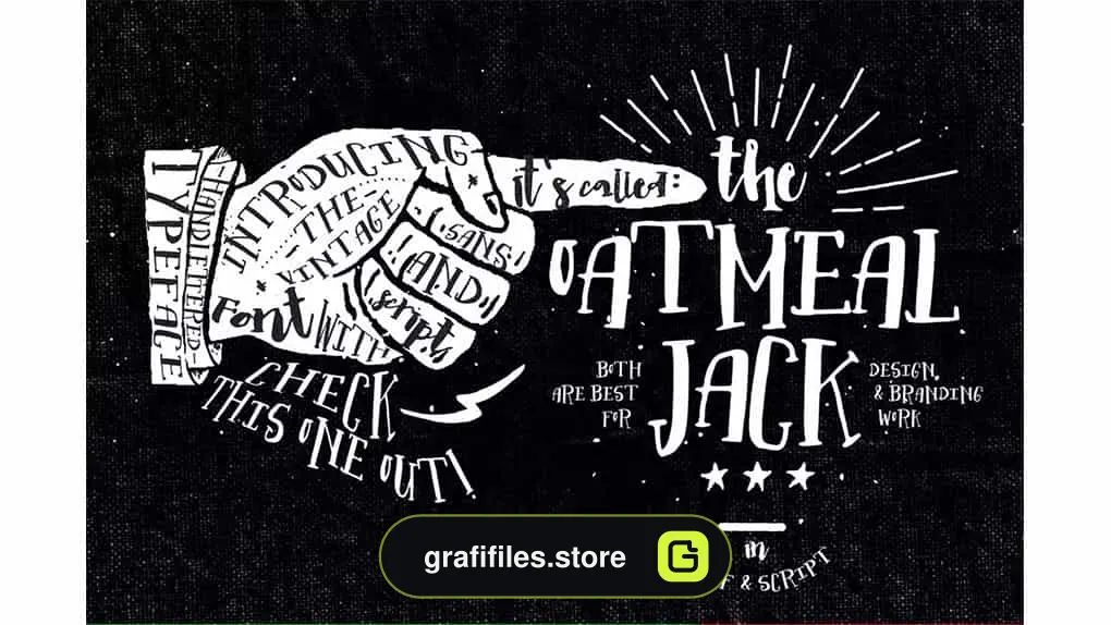 فونت انگلیسی Oatmeal Jack