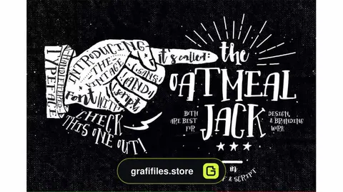 فونت انگلیسی Oatmeal Jack