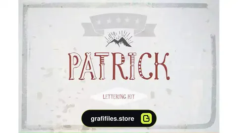فونت انگلیسی Patrick font & Lettering Kit