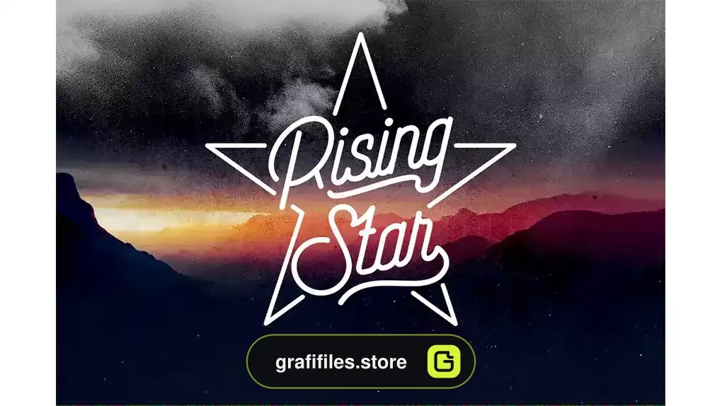 فونت انگلیسی Rising Star