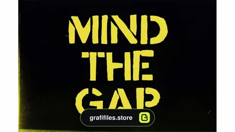 فونت انگلیسی Stencil font Mind the Gap