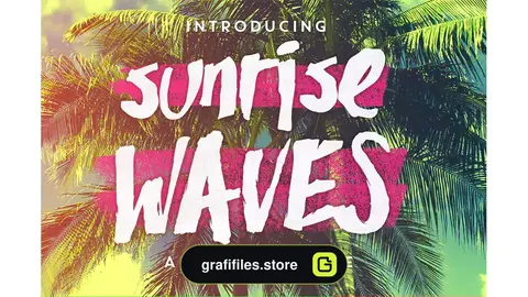 فونت انگلیسی Sunrise Waves