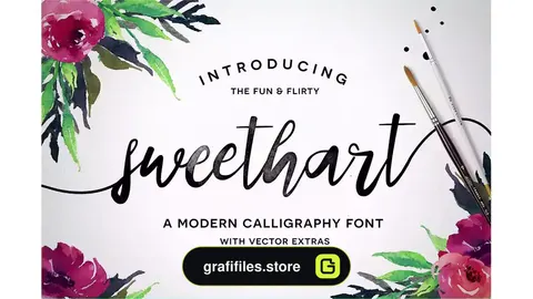 فونت انگلیسی Sweethart Font