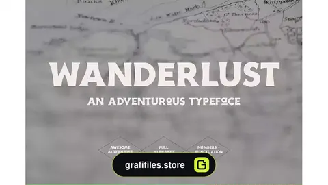 فونت انگلیسی Wanderlust - Travel Font