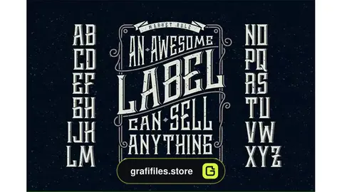 فونت انگلیسی Whiskey label font