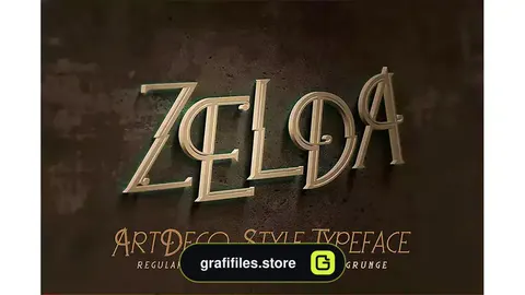 فونت انگلیسی Zelda - ArtDeco Font