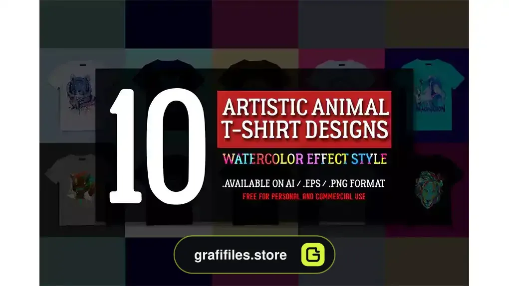 طرح وکتور تیشرت Artistic Animal T-shirt Designs