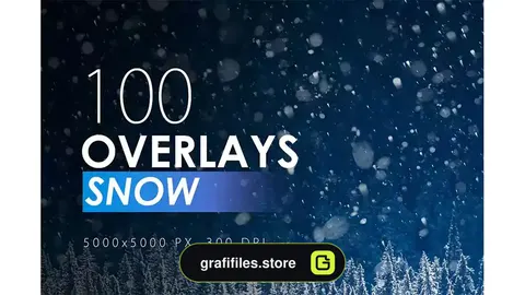 افکت برف روی عکس و تصاویر Snow Overlays