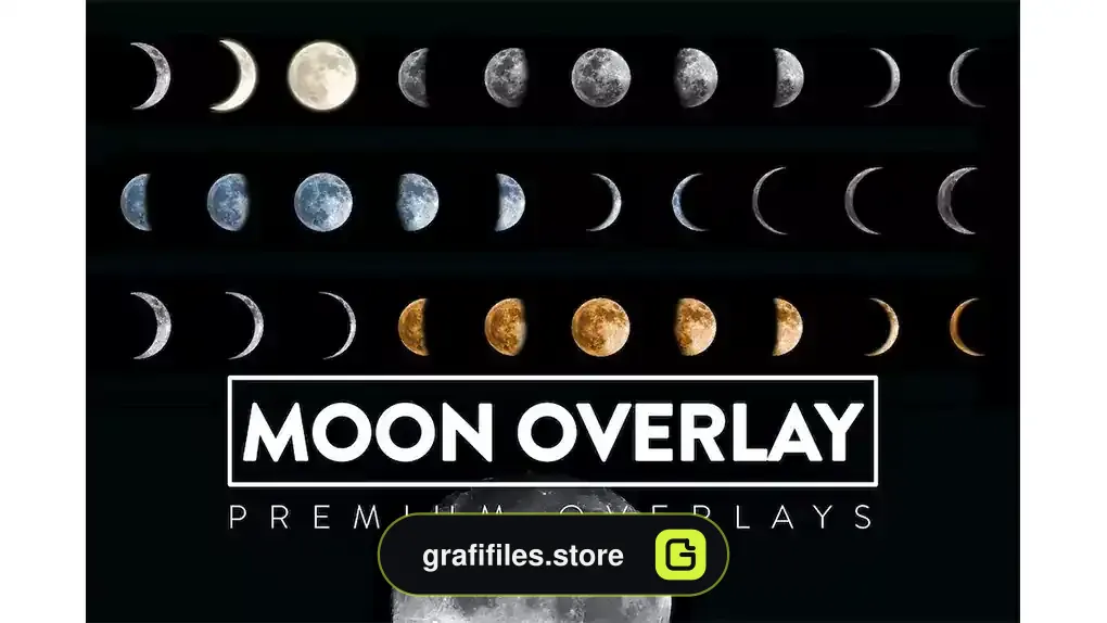 افکت ماه روی عکس و تصاویر Moon Overlays