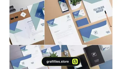 موکاپ ست اداری Stationery Mockup Scenes