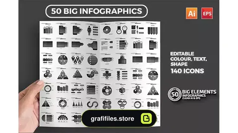 وکتور اجزای اینفوگرافیک Infographics Elements Design