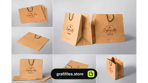 موکاپ ساک خرید Appealing Shopping Bag Mockups