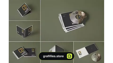 موکاپ کاور سی دی CD Cover Mockups