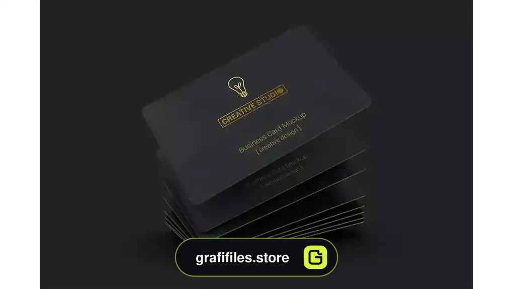 موکاپ کارت ویزیت مشکی