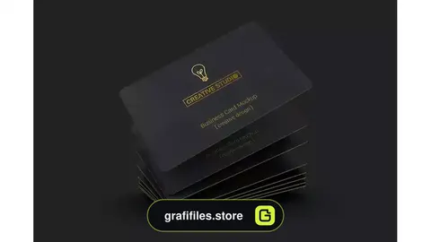 موکاپ کارت ویزیت مشکی