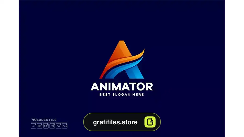 طرح لایه باز لوگو Abstract Letter A Logo