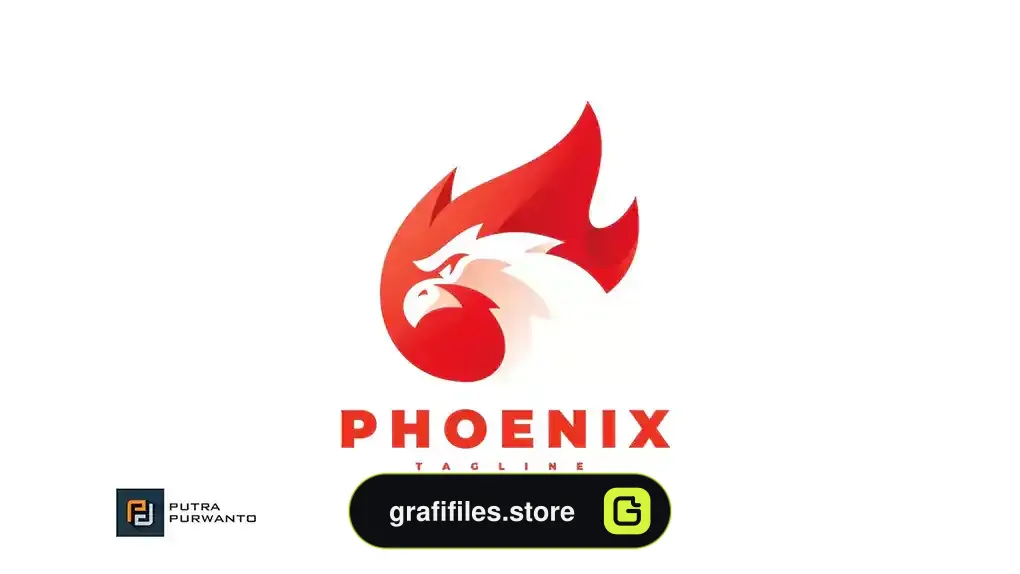 وکتور لوگو Bird Head Fire Logo Design