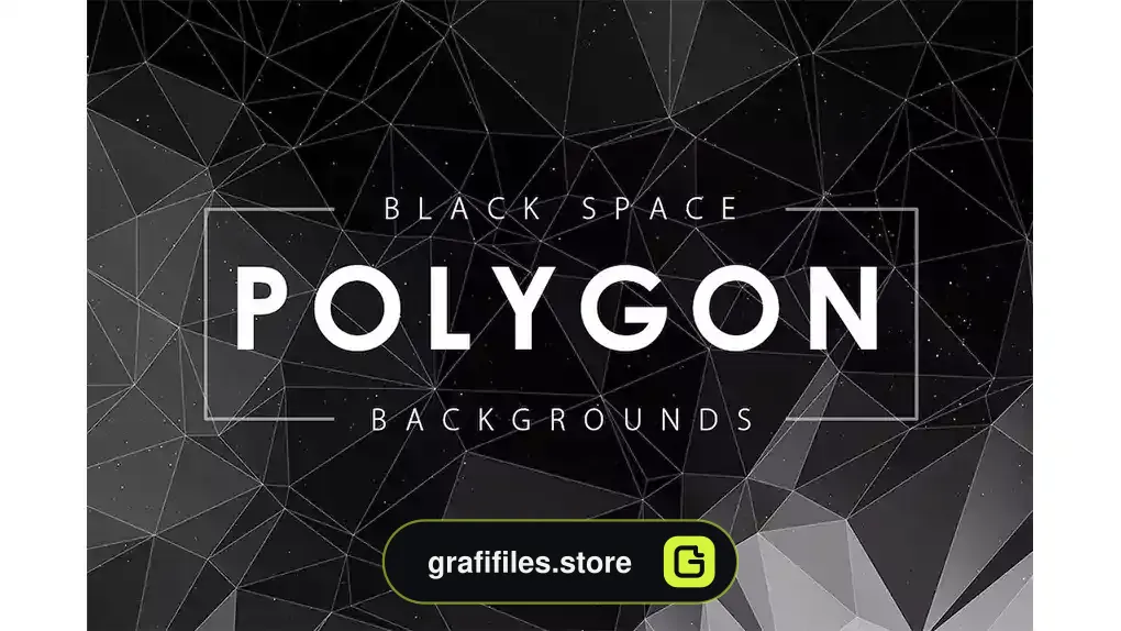 بک گراند چند ضلعی مشکی Black Space Polygon Backgrounds