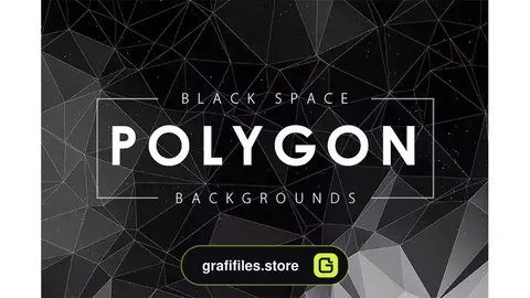 بک گراند چند ضلعی مشکی Black Space Polygon Backgrounds