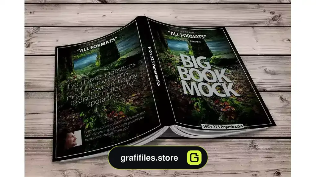 موکاپ کتاب Book Mockup Dimension