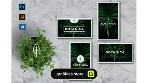طرح لایه باز کارت ویزیت BOTANICA Business Card Template