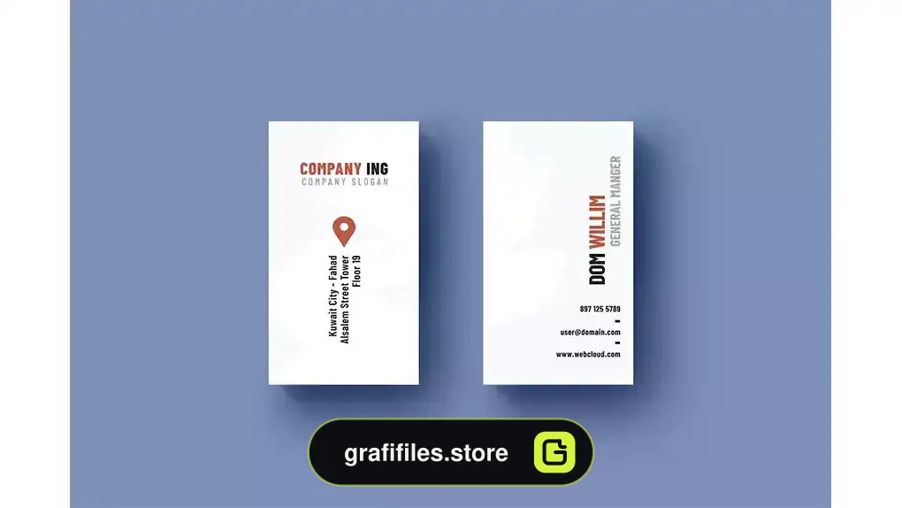 طرح لایه باز کارت ویزیت Business Card Template