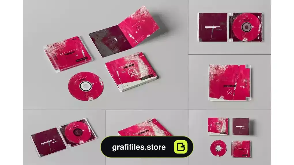 موکاپ کاور سی دی CD Pack Mock-up 3