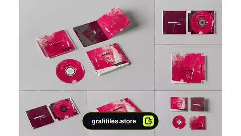 موکاپ کاور سی دی CD Pack Mock-up 3