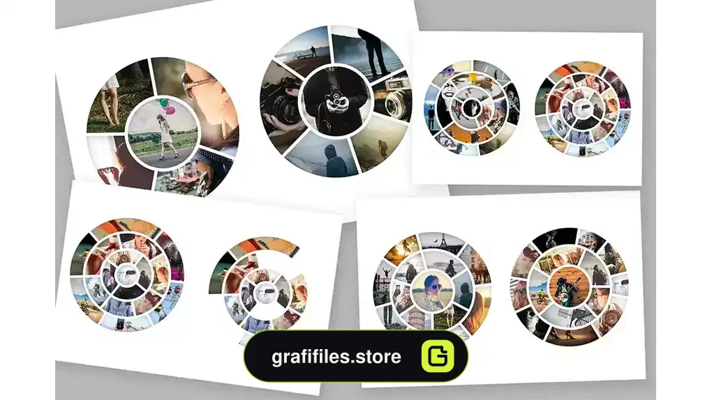 موکاپ قاب عکس Circle Photo Frame Templates