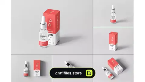 موکاپ قطره چکان Dropper Bottle Mock-up 4