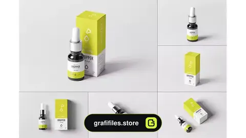 موکاپ قطره چکان Dropper Bottle Mock-Up