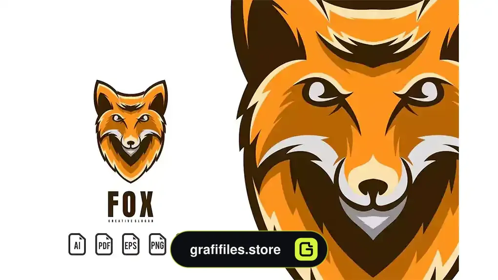 وکتور لوگو روباه Fox Mascot Logo