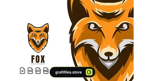 وکتور لوگو روباه Fox Mascot Logo