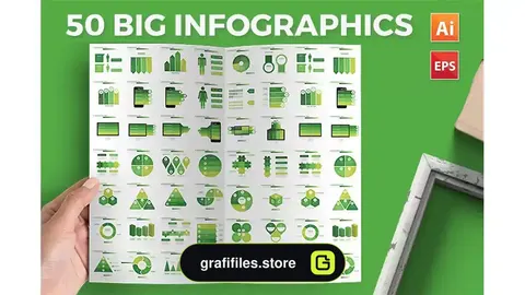 وکتور اینفوگرافیک سبز