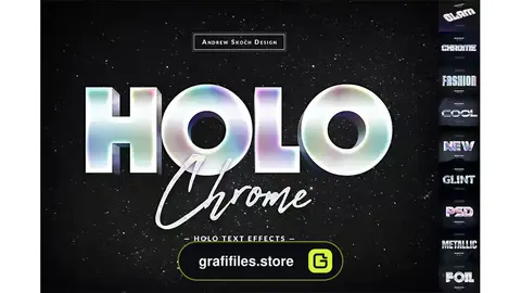 افکت متن هولوکروم Holochrome Text Effects