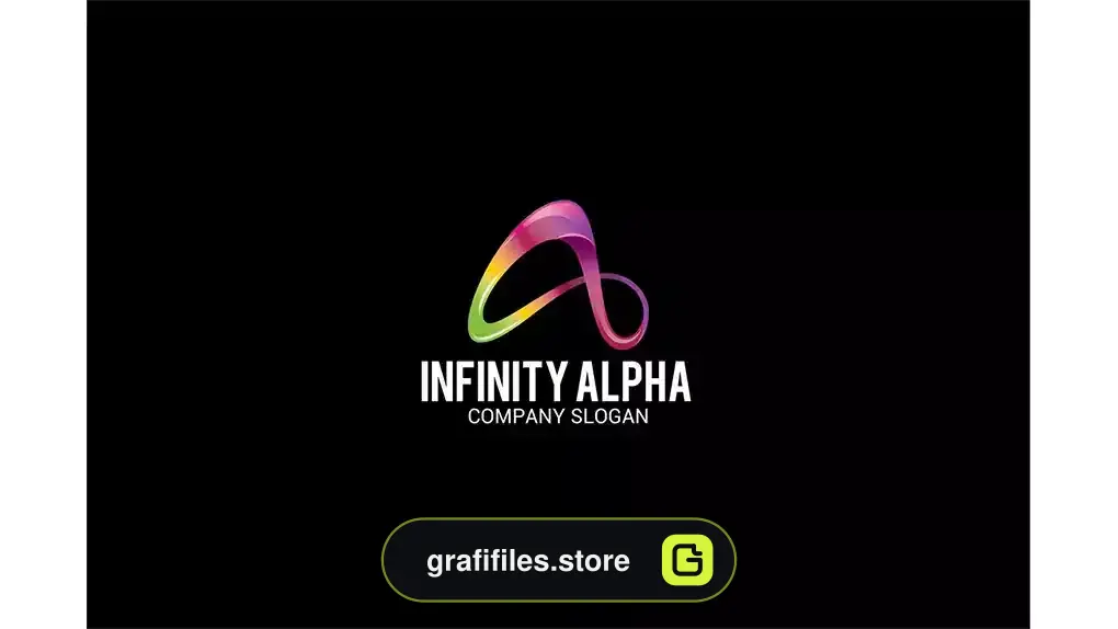 وکتور لوگو INFINITY ALPHA Letter A Logo