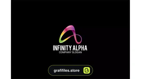 وکتور لوگو INFINITY ALPHA Letter A Logo