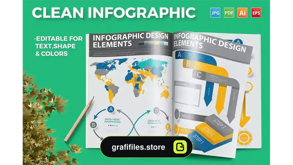 وکتور عناصر اینفوگرافیک Infographic Elements