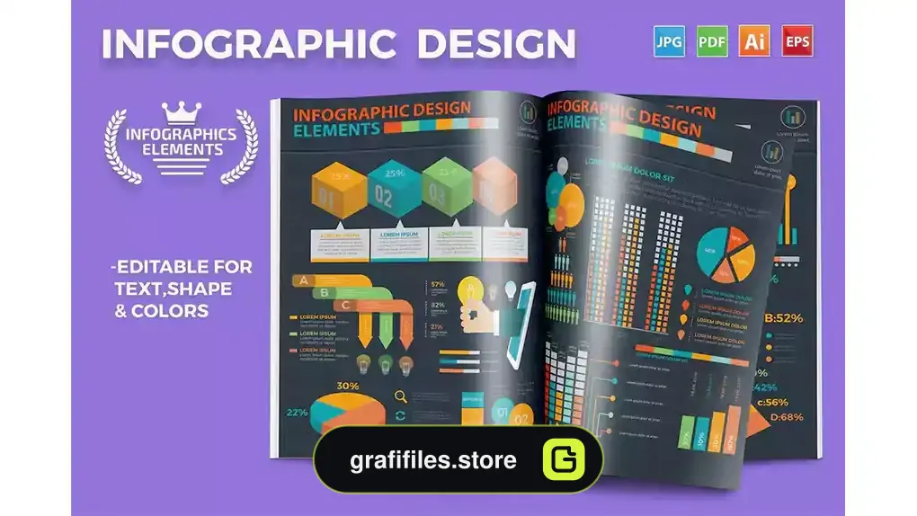 وکتور عناصر اینفوگرافیک Infographic Elements Design